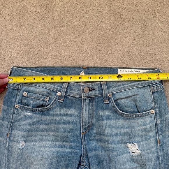 Rag & Bone Distressed Boyfriend Jeans 25 - Picture 4 of 6